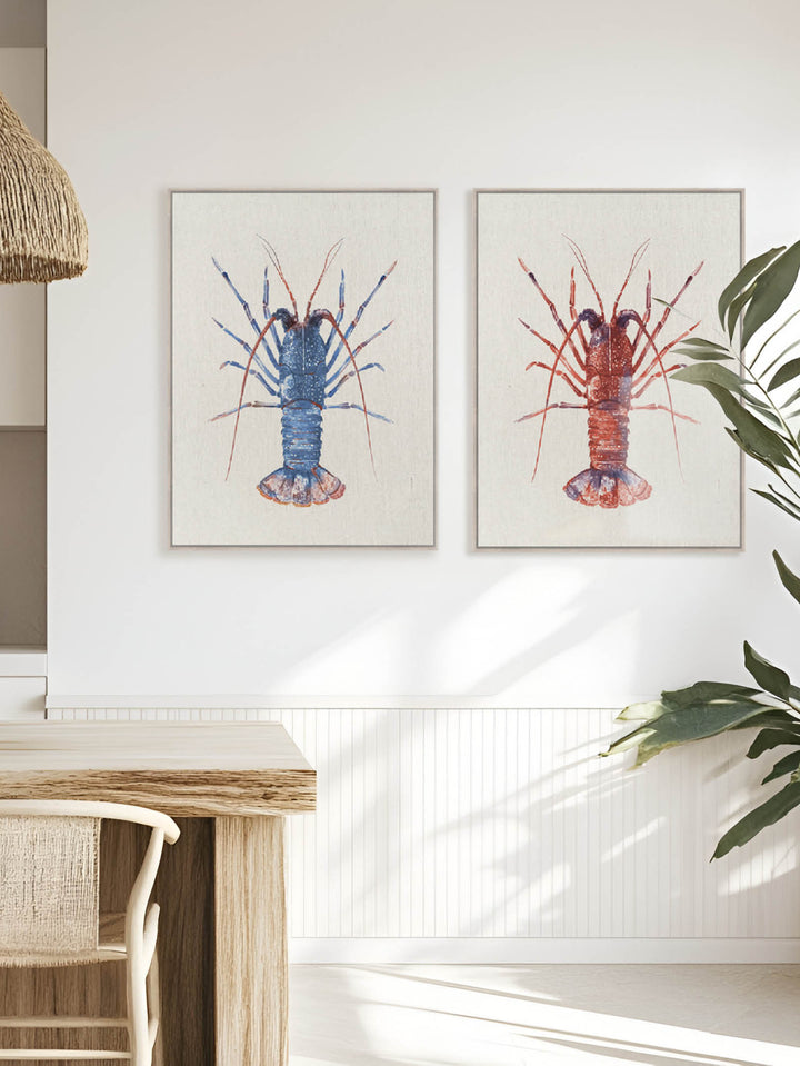 Crayfish Wall Art Set of 2 in West Coast