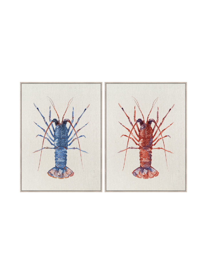 Crayfish Wall Art Set of 2 in West Coast