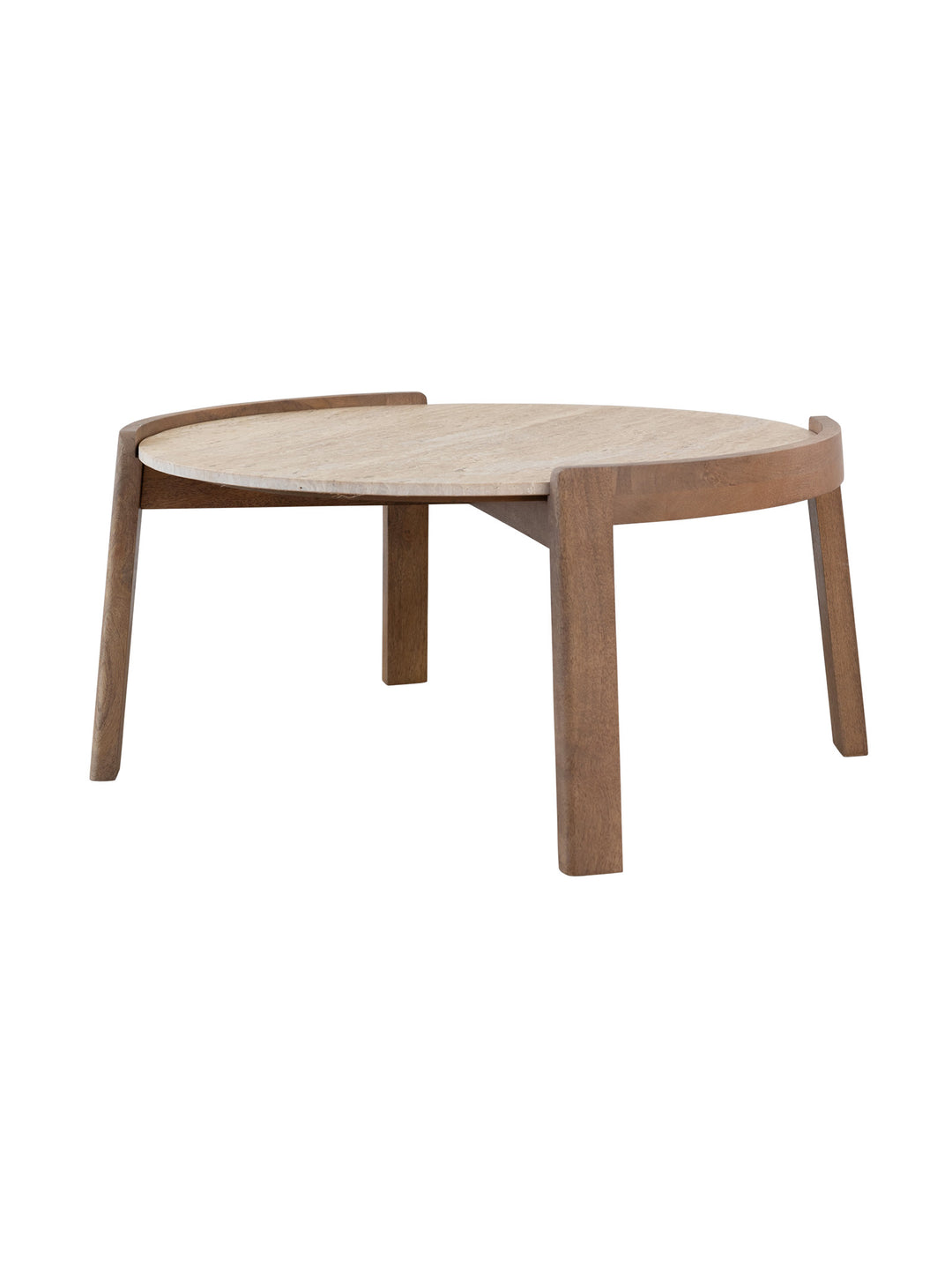 Curved Coffee Table in Travertine