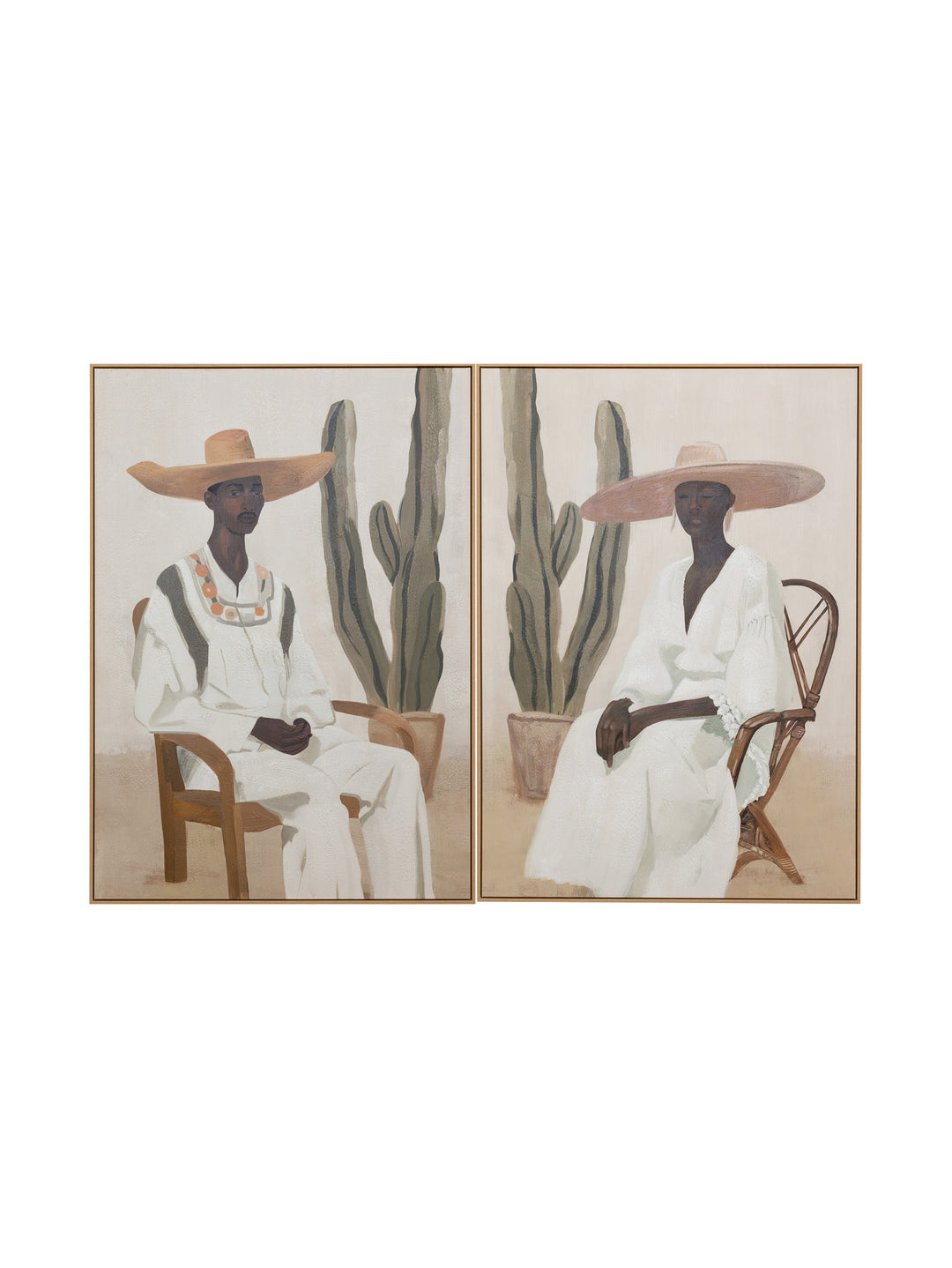 Durango & Morelia Wall Art Set of 2 in Desert Succulant