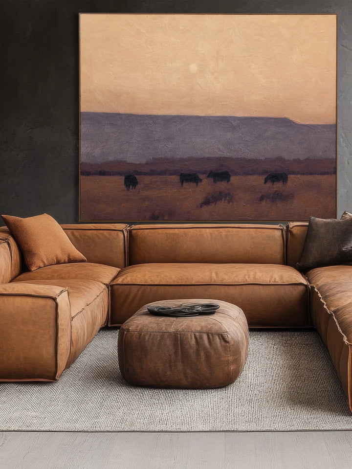 Dusk on the Plains Wall Art in Sunset