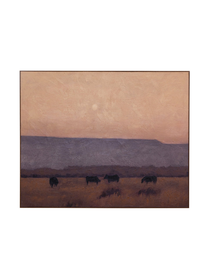 Dusk on the Plains Wall Art in Sunset