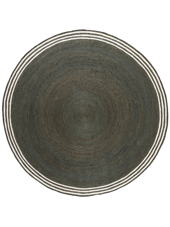 French Riviera Round Rug in Kelp