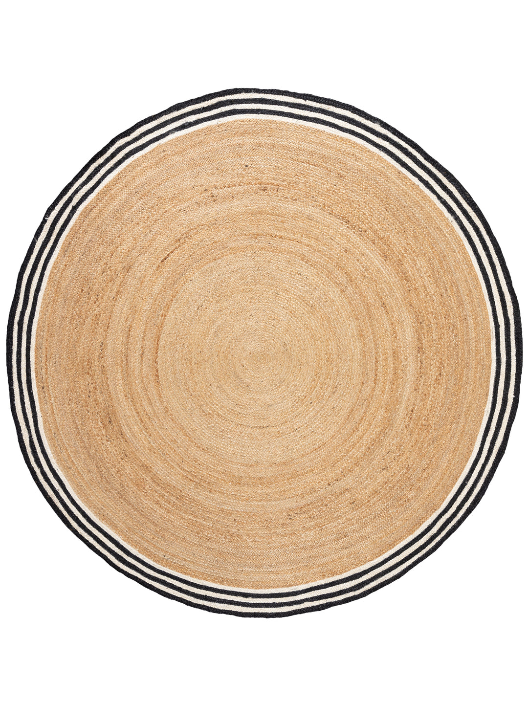 French Riviera Round Rug in Lino