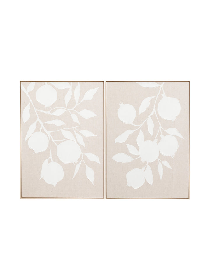 Grenadine Wall Art Set of 2 in Blanco