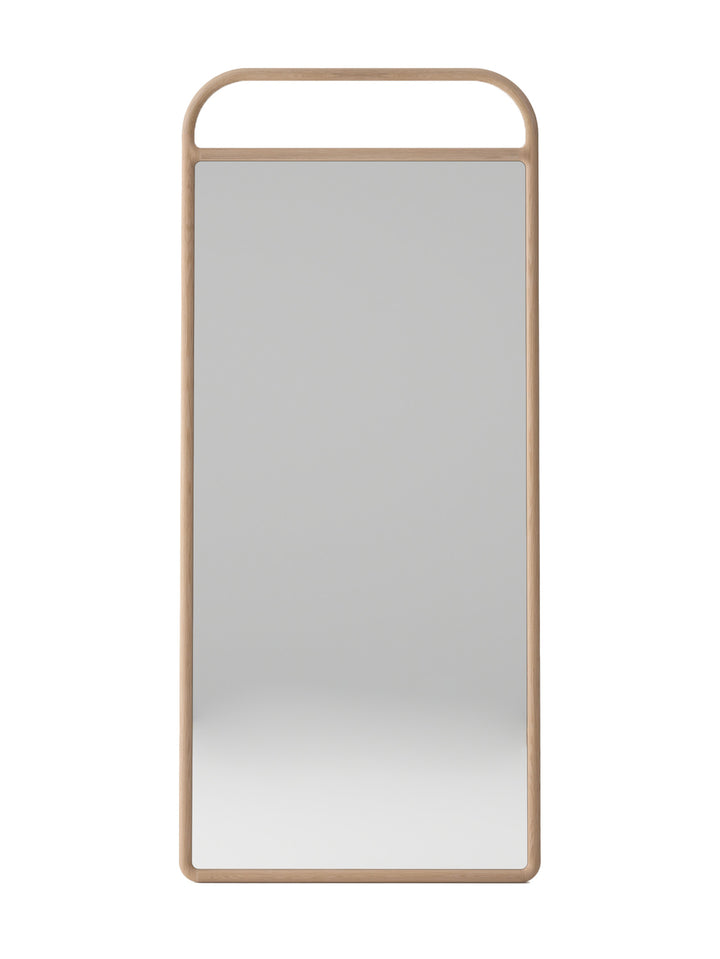 Imperial Oak Floor Mirror in Natura