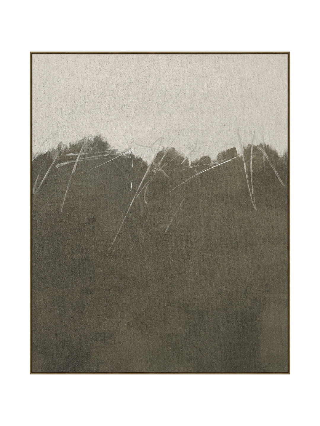 Linen Flax Wall Art in Olive