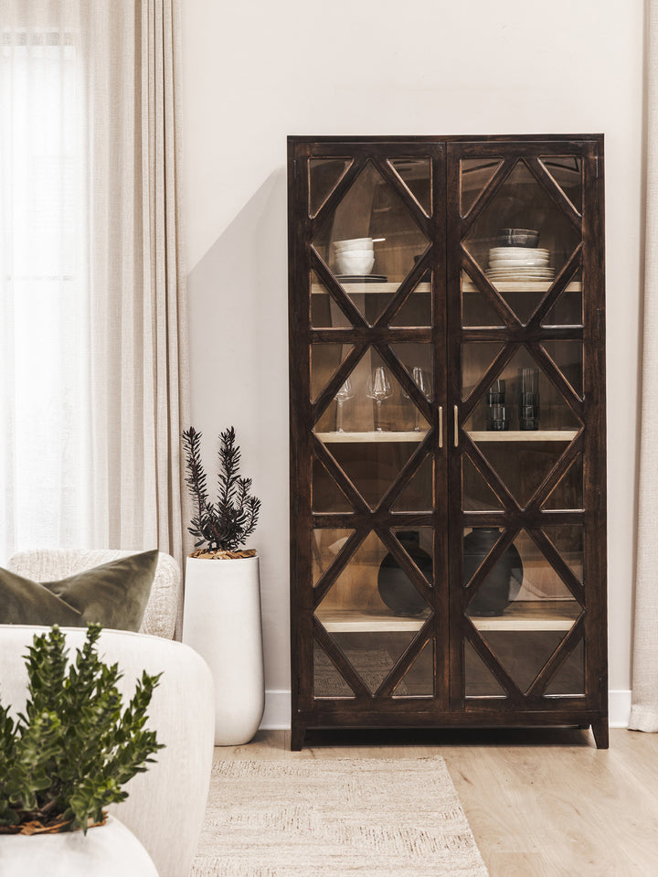 Meadow Lane Display Cabinet in Coco