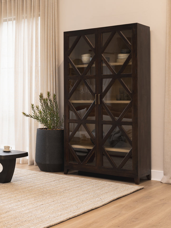 Meadow Lane Display Cabinet in Coco