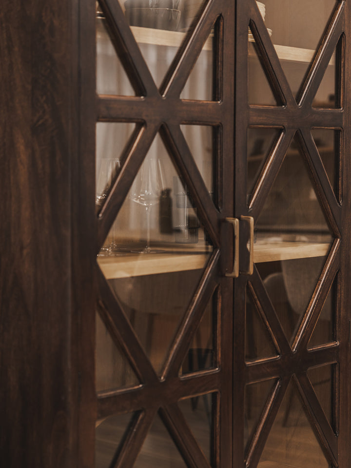 Meadow Lane Display Cabinet in Coco