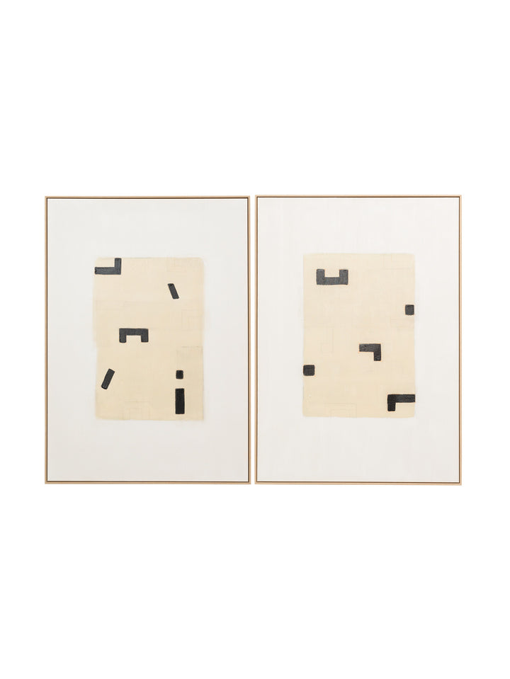Minimalist Wall Art Set of 2 in Natural