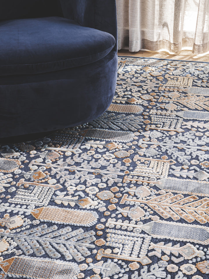 Minstrel Rug in Indigo