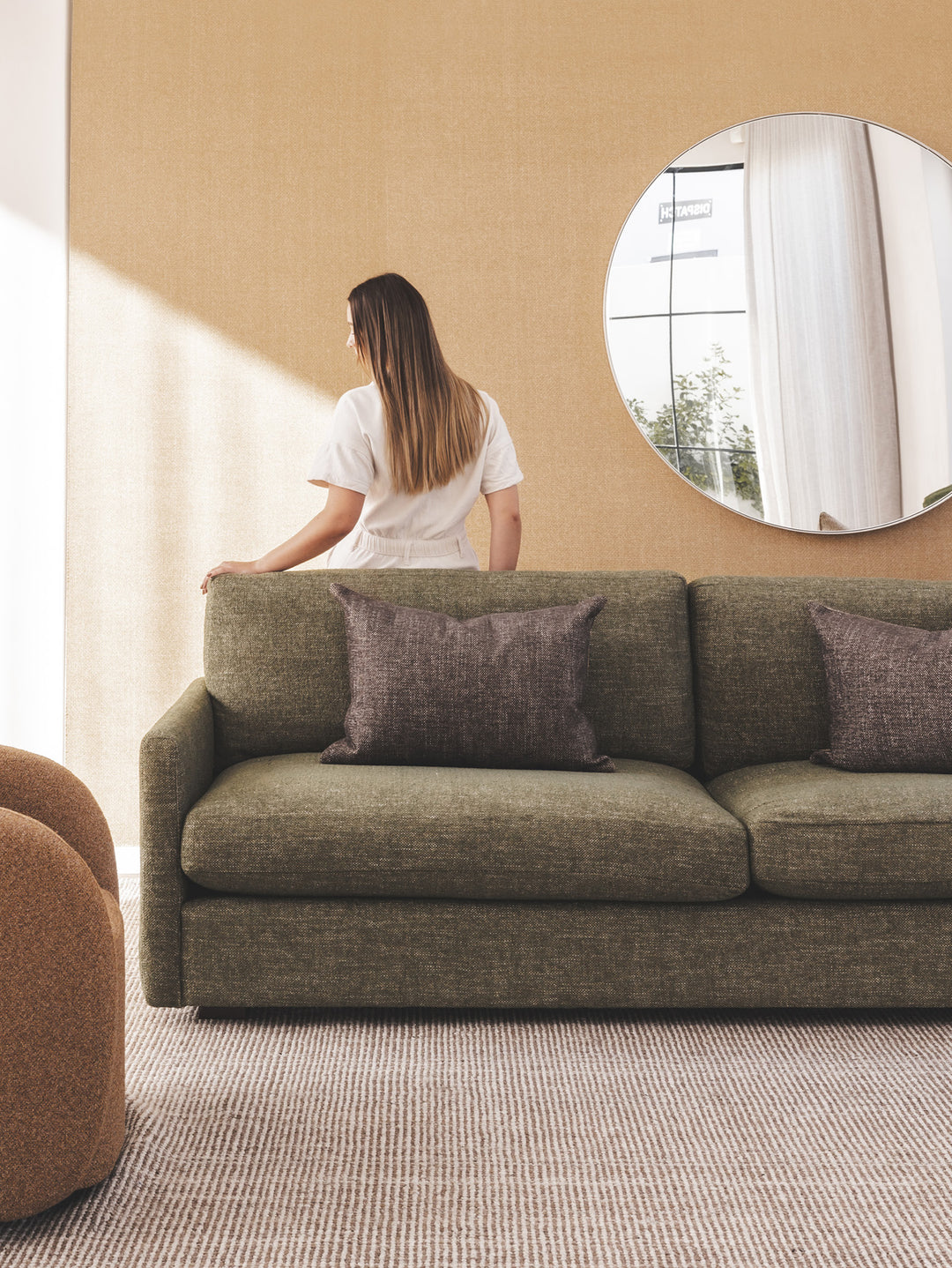 Orta Mirror in Matte Crema