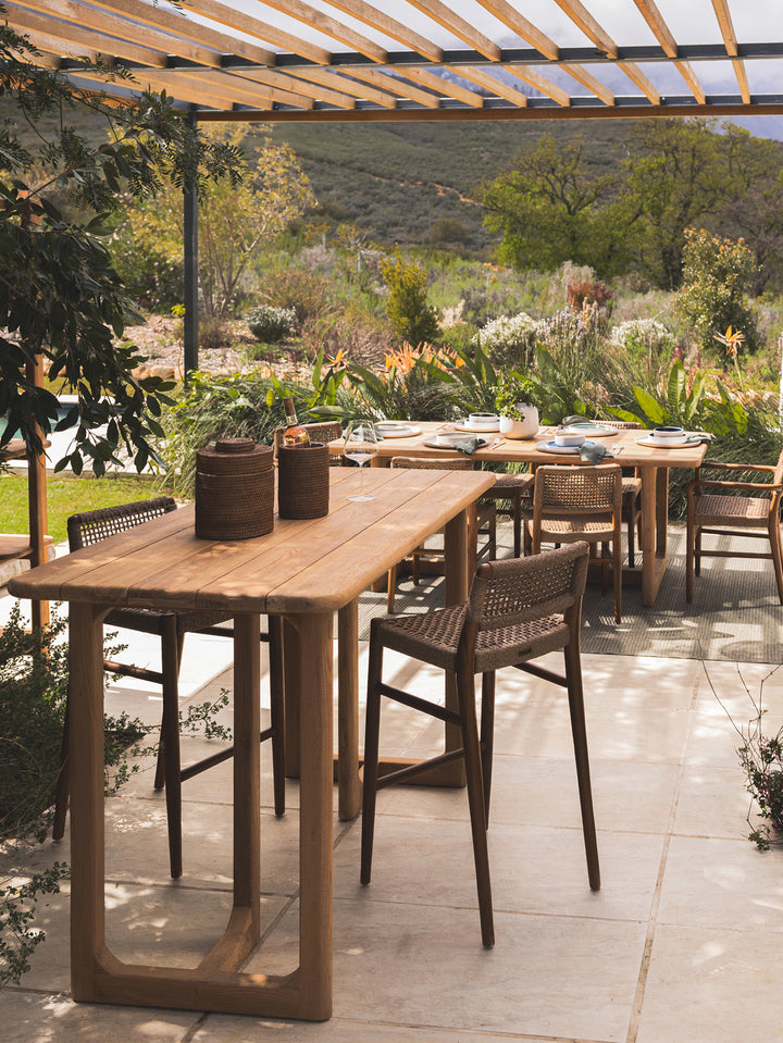 Osaka 6-Seater Teak Bar Table in Natura