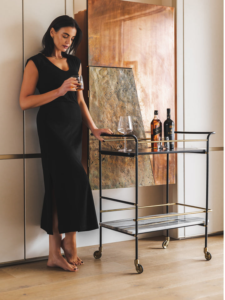 Sable Drinks Trolley in Midnight