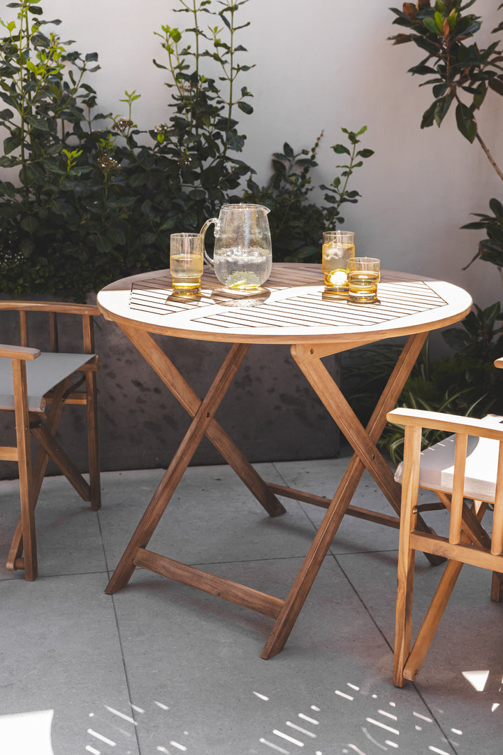 Safari Outdoor Foldable Round Table in Natura