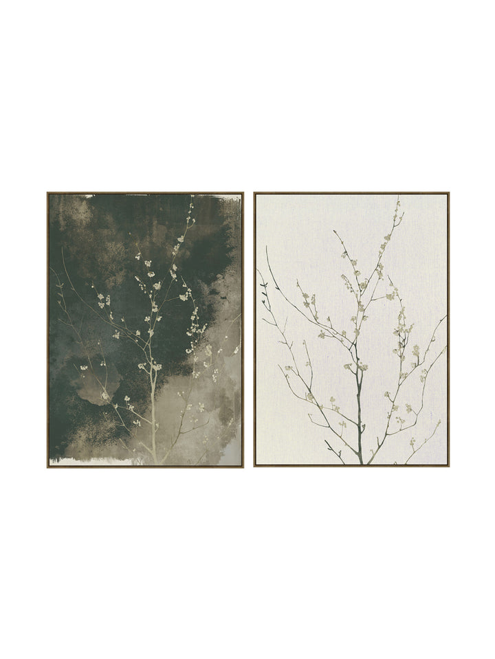 Sakura Whisper Wall Art Set of 2 in Natural