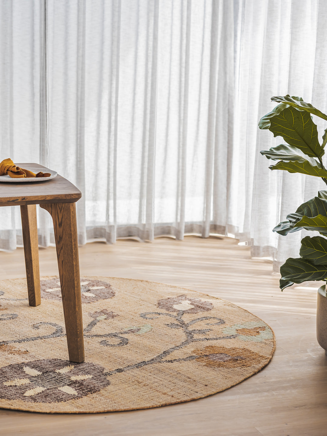 Suzani Round Rug in Blossom