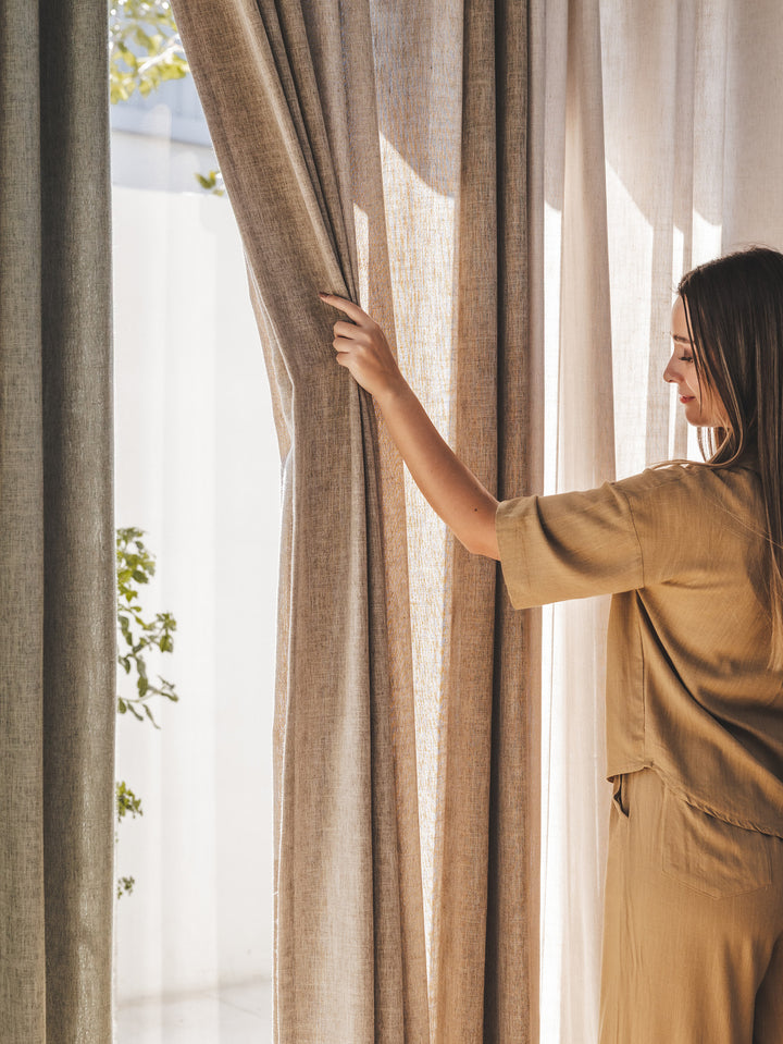 Tabi Ready-Made Unlined Extra Length Curtain