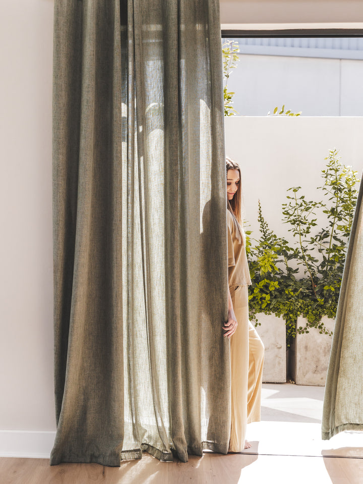 Tabi Ready-Made Unlined Extra Length Curtain