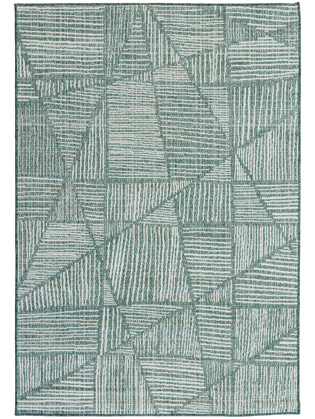Tangram Outdoor Rug in Hunter