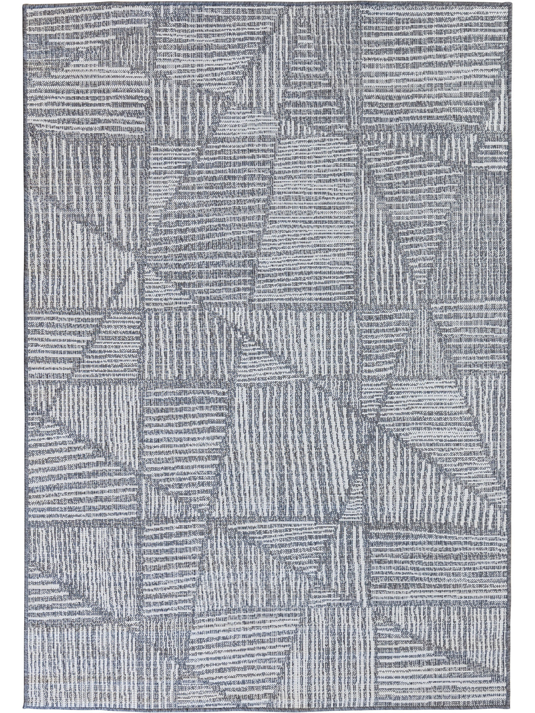 Tangram Outdoor Rug in Smoke