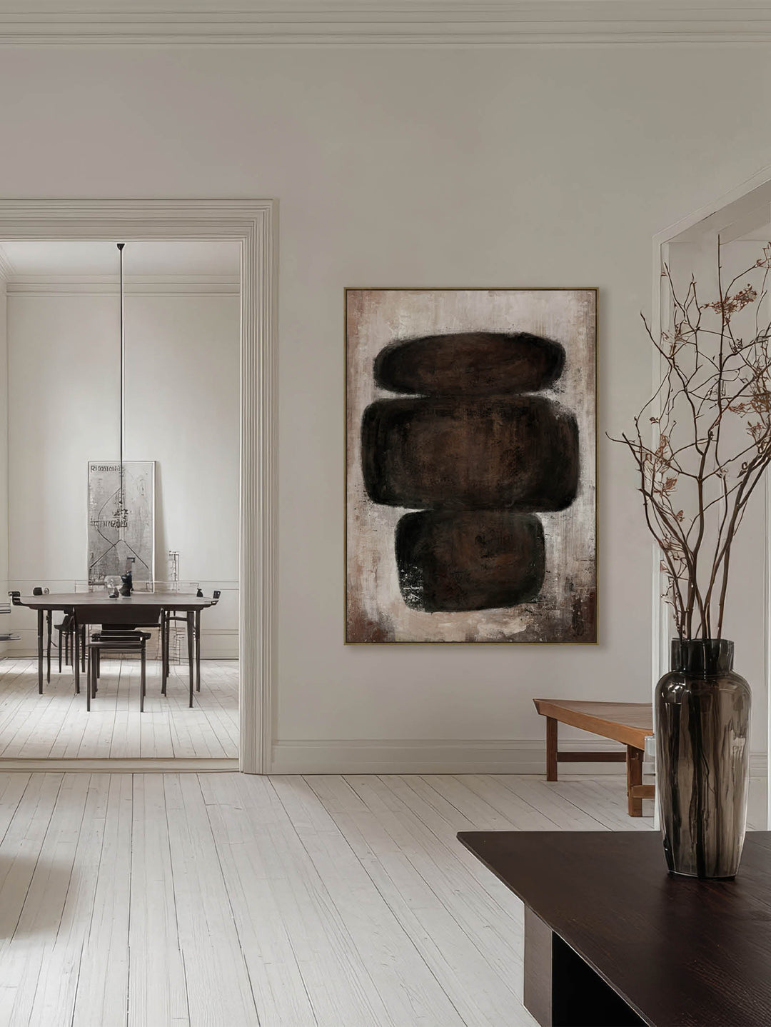 Trifold Wall Art in Terra Noir