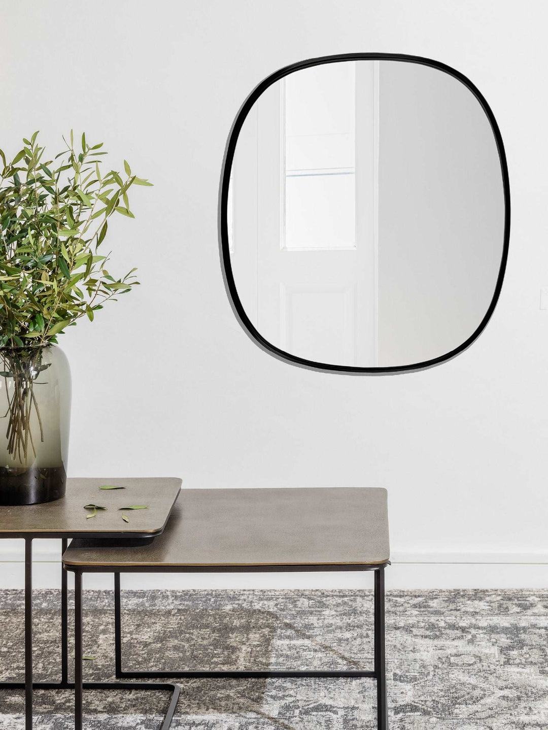 Garda Mirror in Matte Black - mirror- Hertex Haus Online - Decor