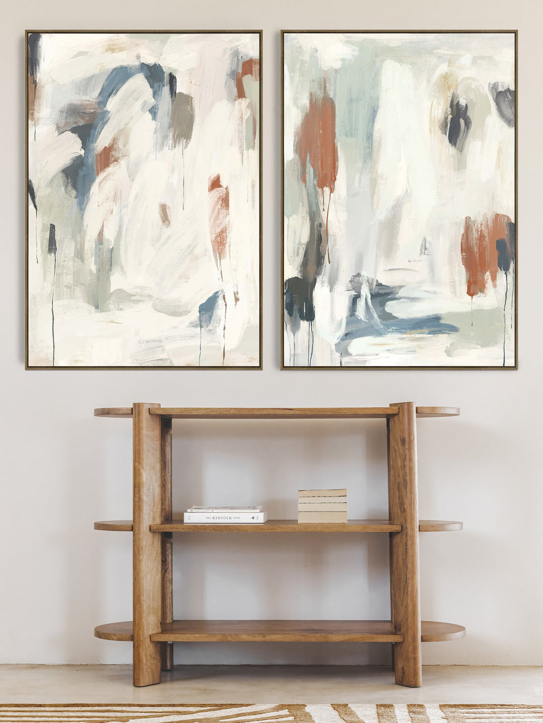Muted Harmony Wall Art Set of 2 In Pearl Ash - Wall Art- Hertex Haus Online - abstract art