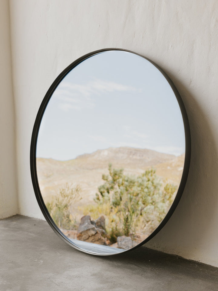 Orta Mirror in Matte Black - mirror- Hertex Haus Online - Decor