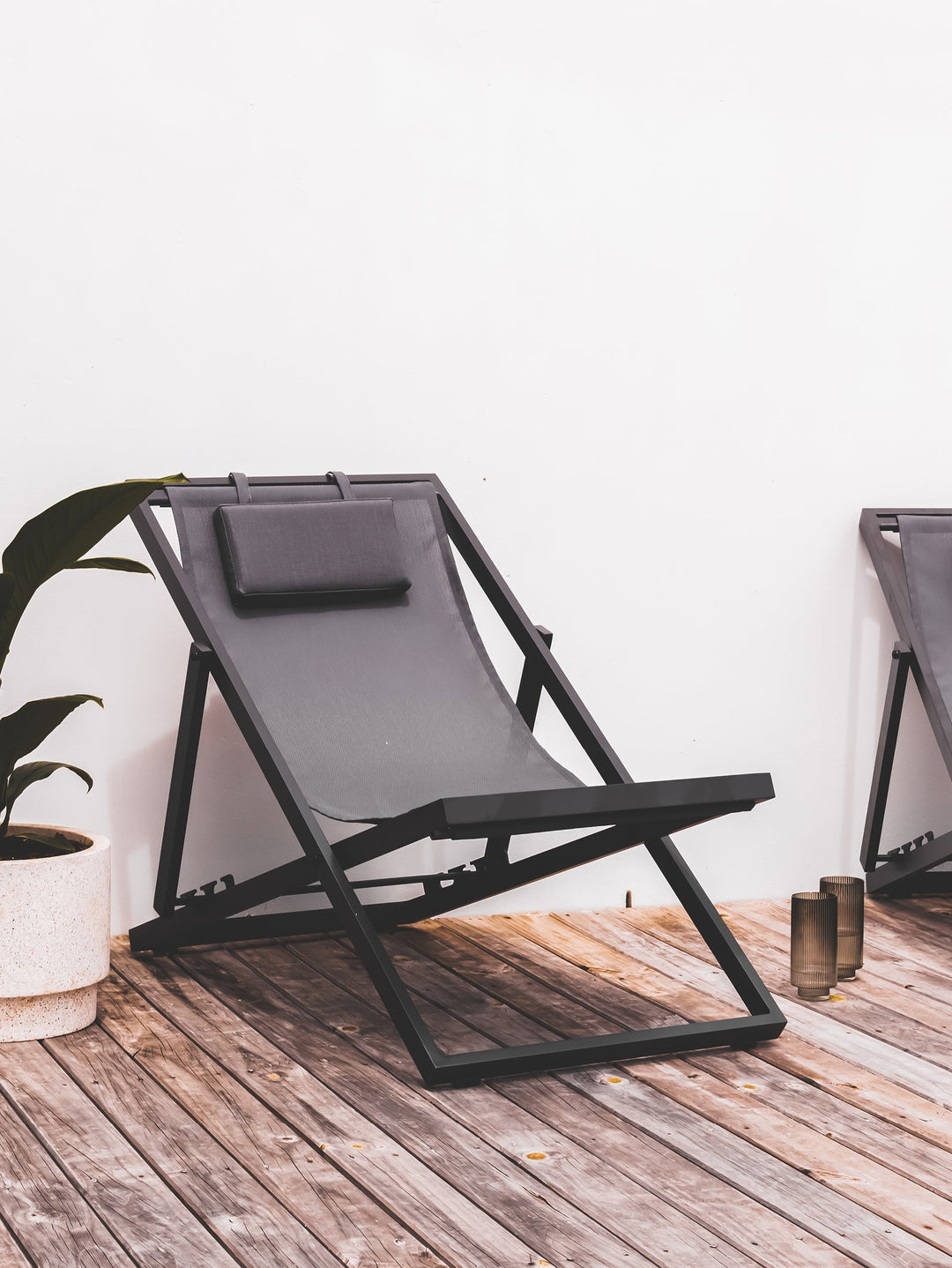 Savuti Deck Chair in Coal - Outdoor Furniture - Chair- Hertex Haus Online - badge_fully_outdoor