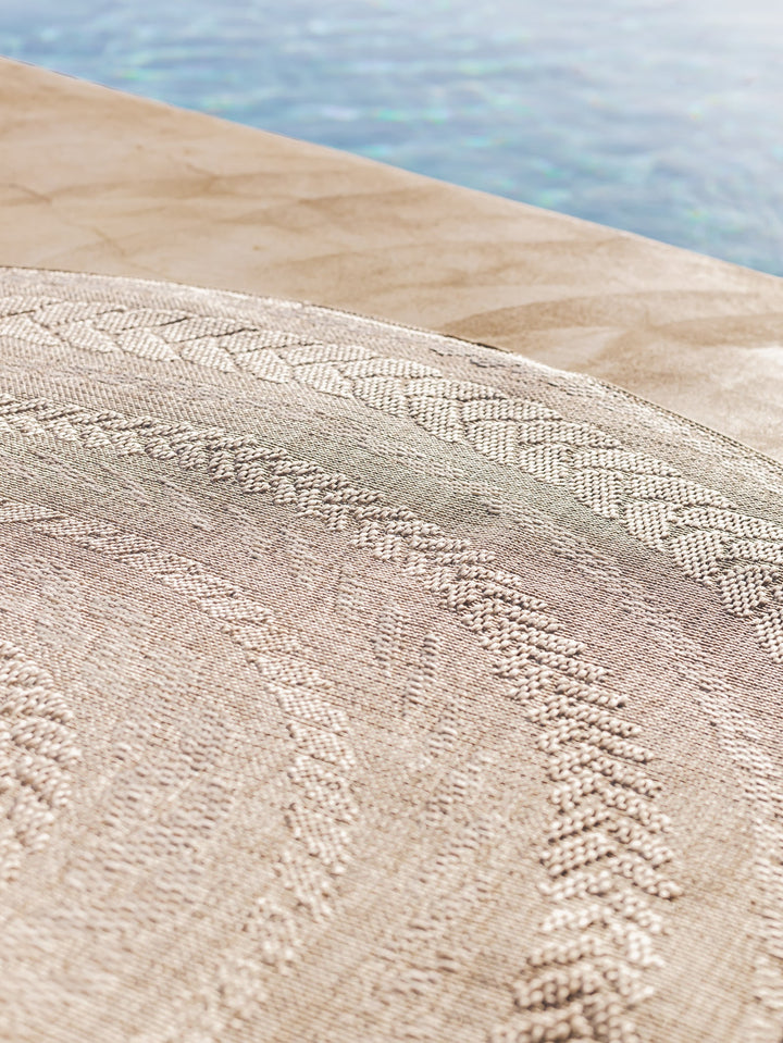 Whirlpool Round Outdoor Rug in Feather - Round Rug- Hertex Haus Online - badge_fully_outdoor