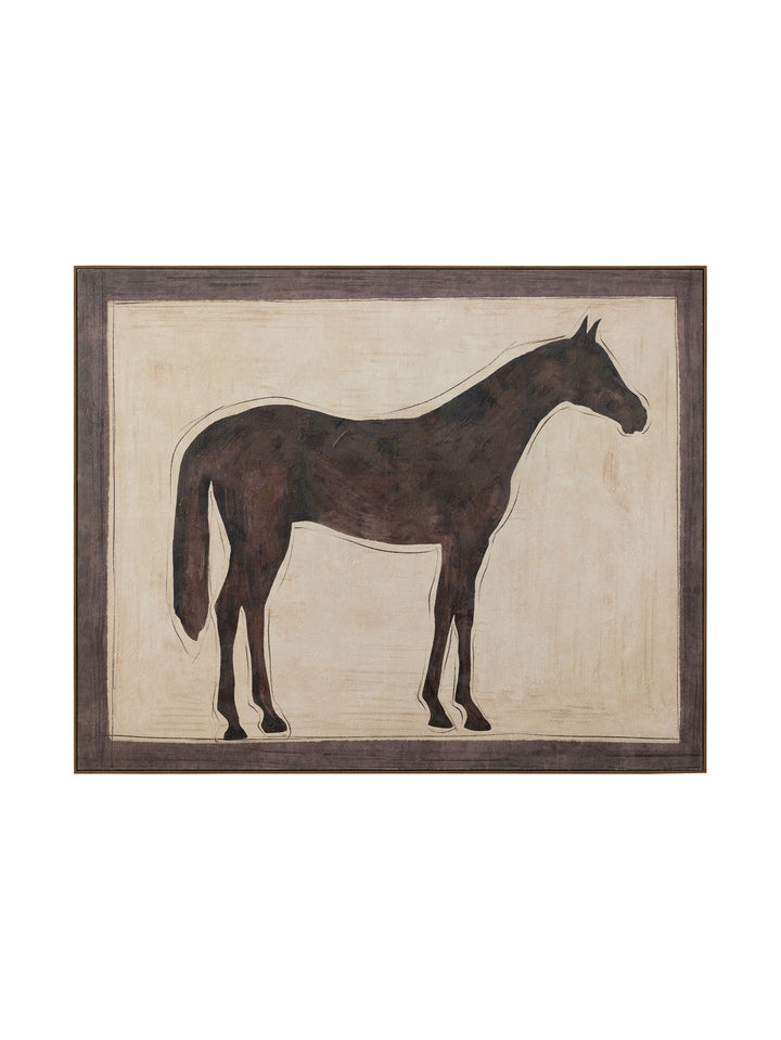 A Noble Steed Wall Art in Mocha Brown