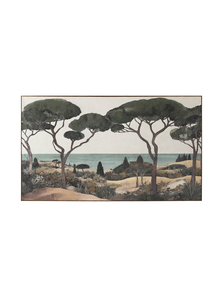 Aegean Pasture Wall Art in Sepia Green