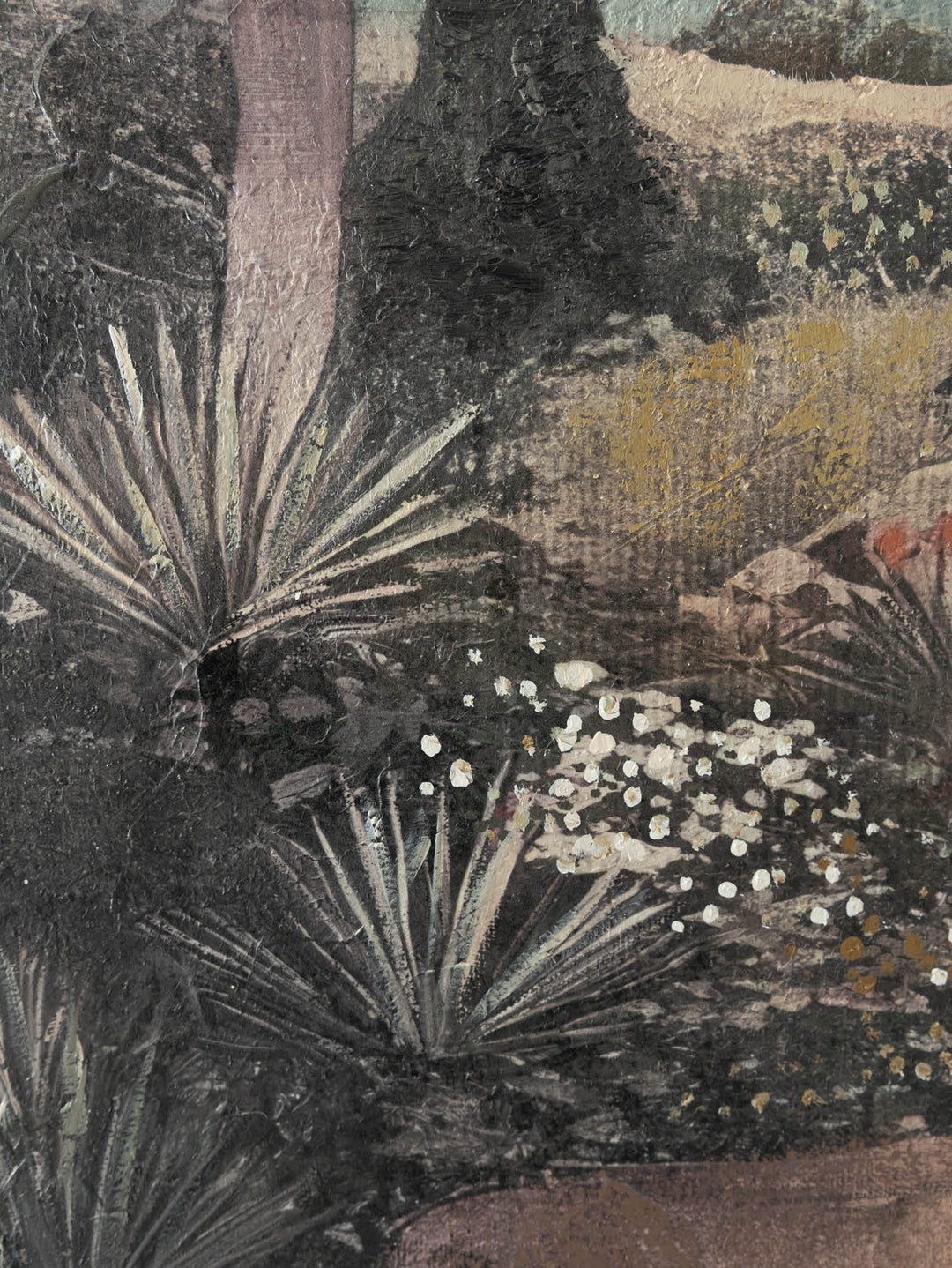 Aegean Pasture Wall Art in Sepia Green