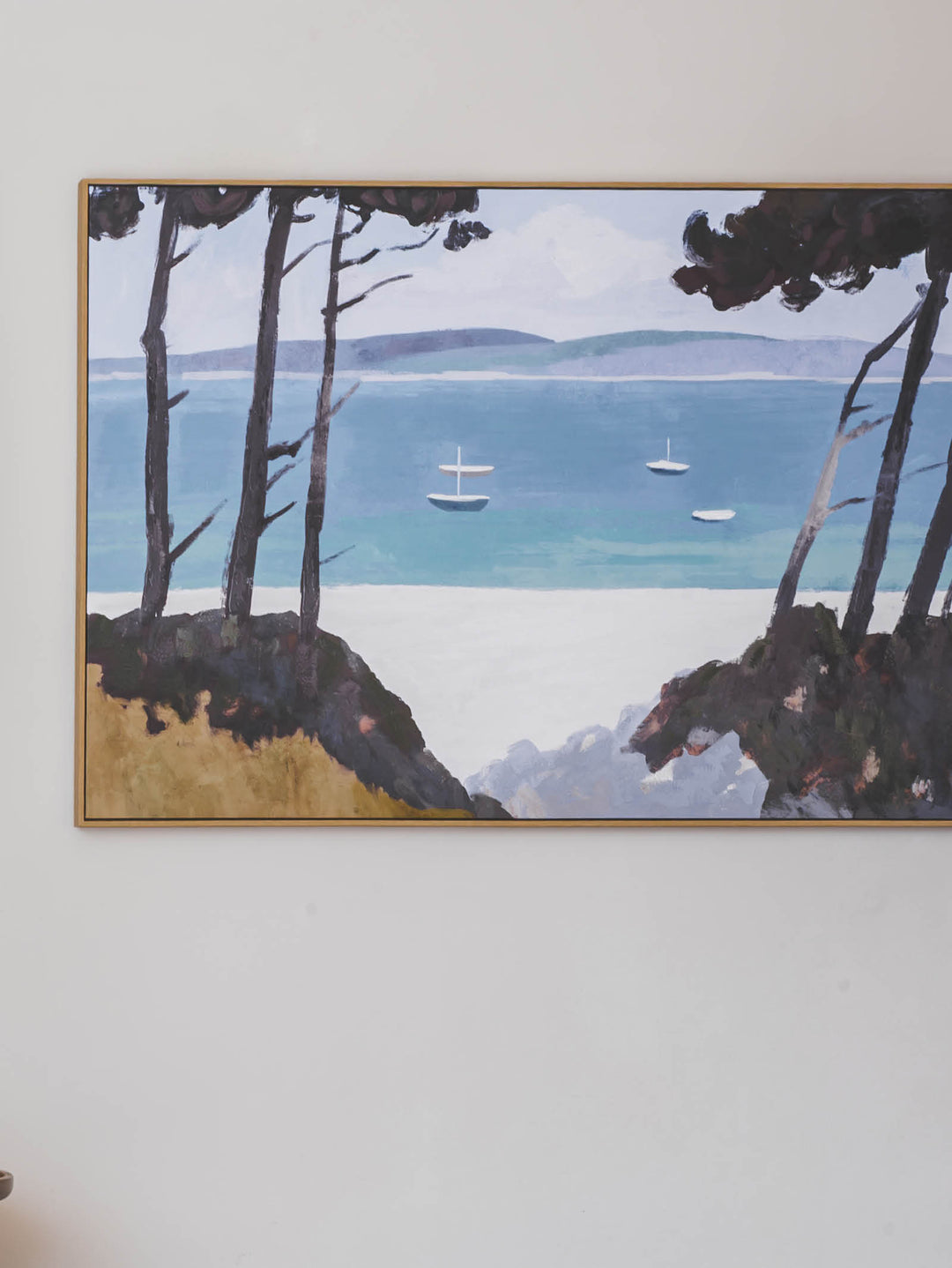 Afloat at Bay Wall Art in Azure