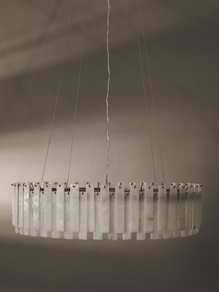 Alabaster Chandelier in Pure