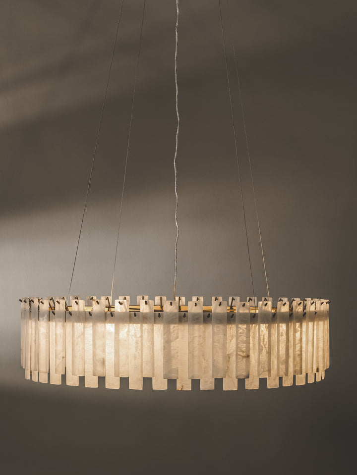 Alabaster Chandelier in Pure