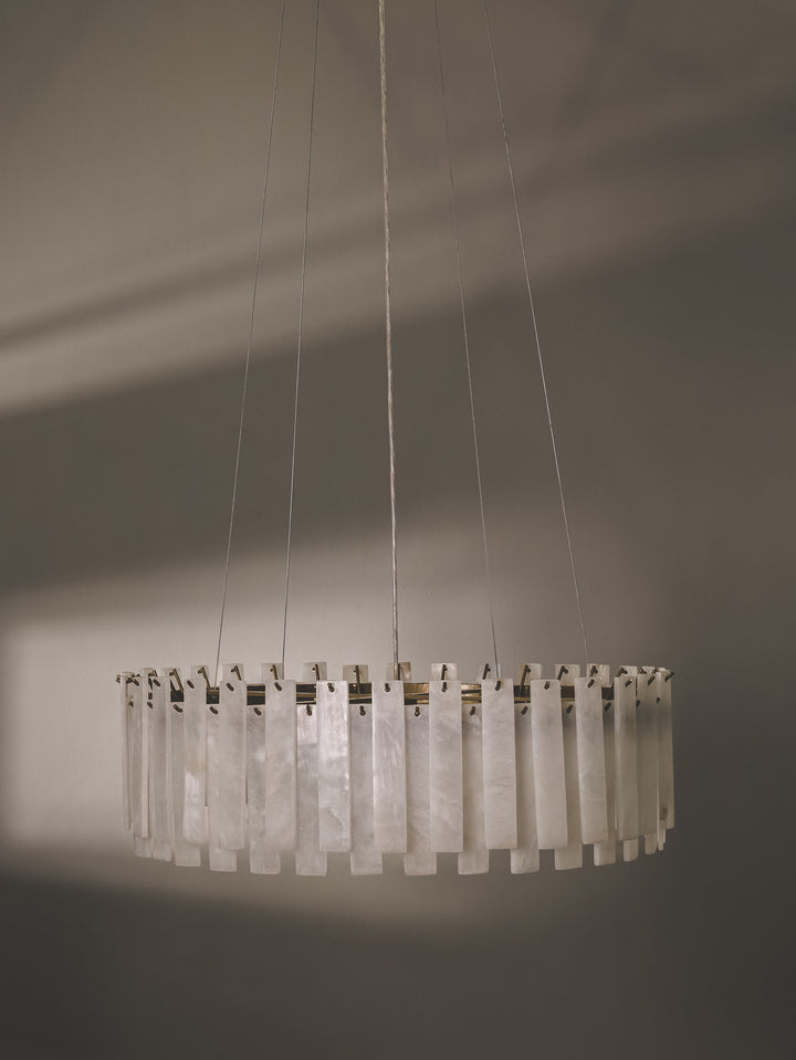 Alabaster Chandelier in Pure