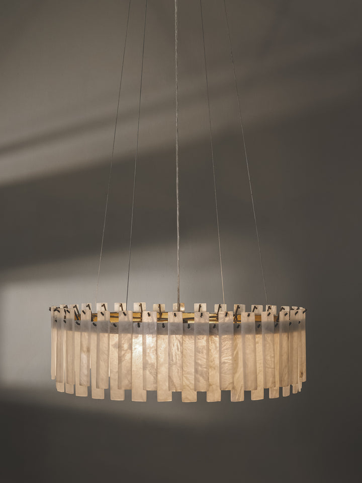 Alabaster Chandelier in Pure