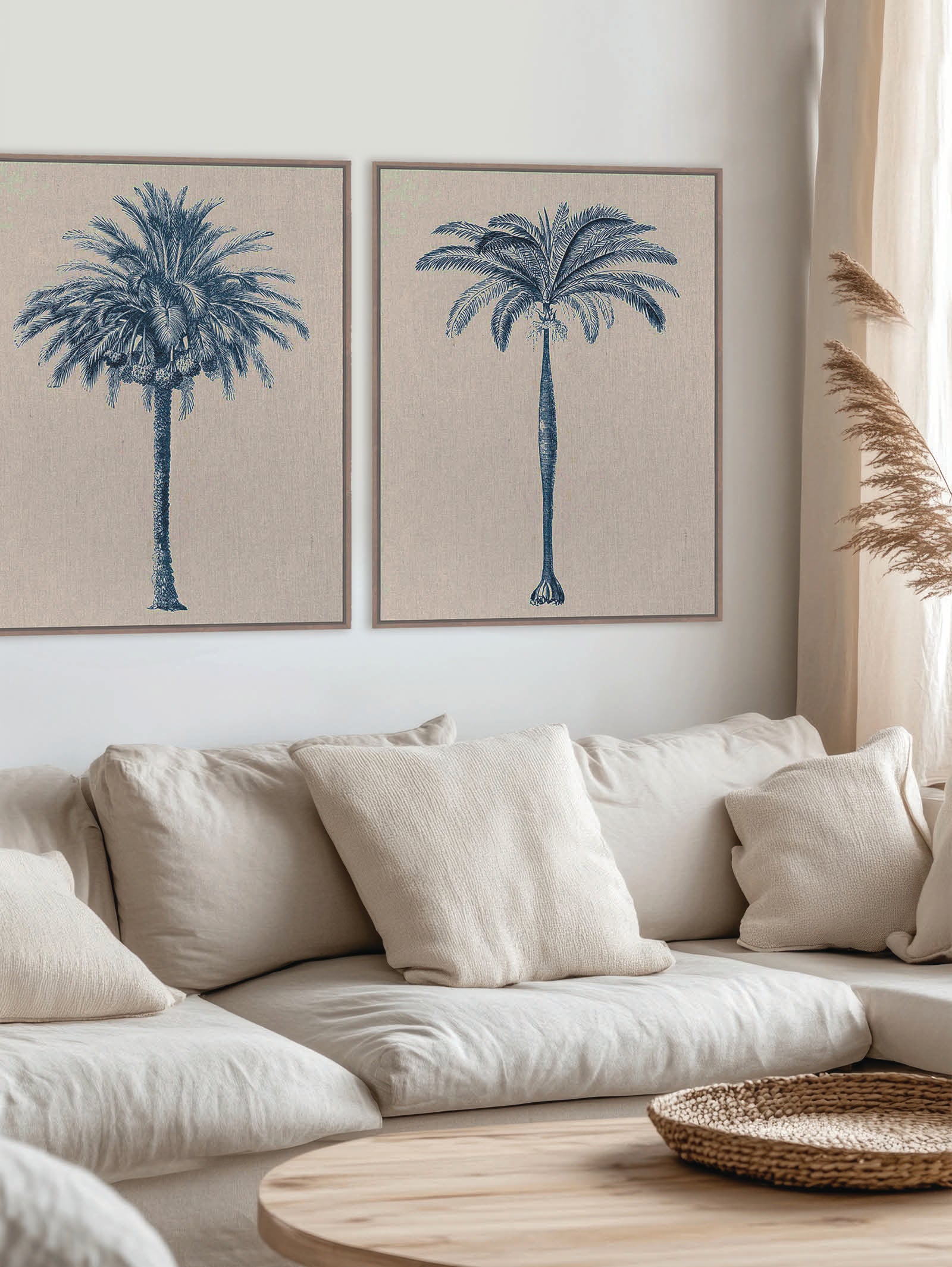 Alcazar Palms Wall Art Set of 2 in Nautical - Hertex Haus - Hertex