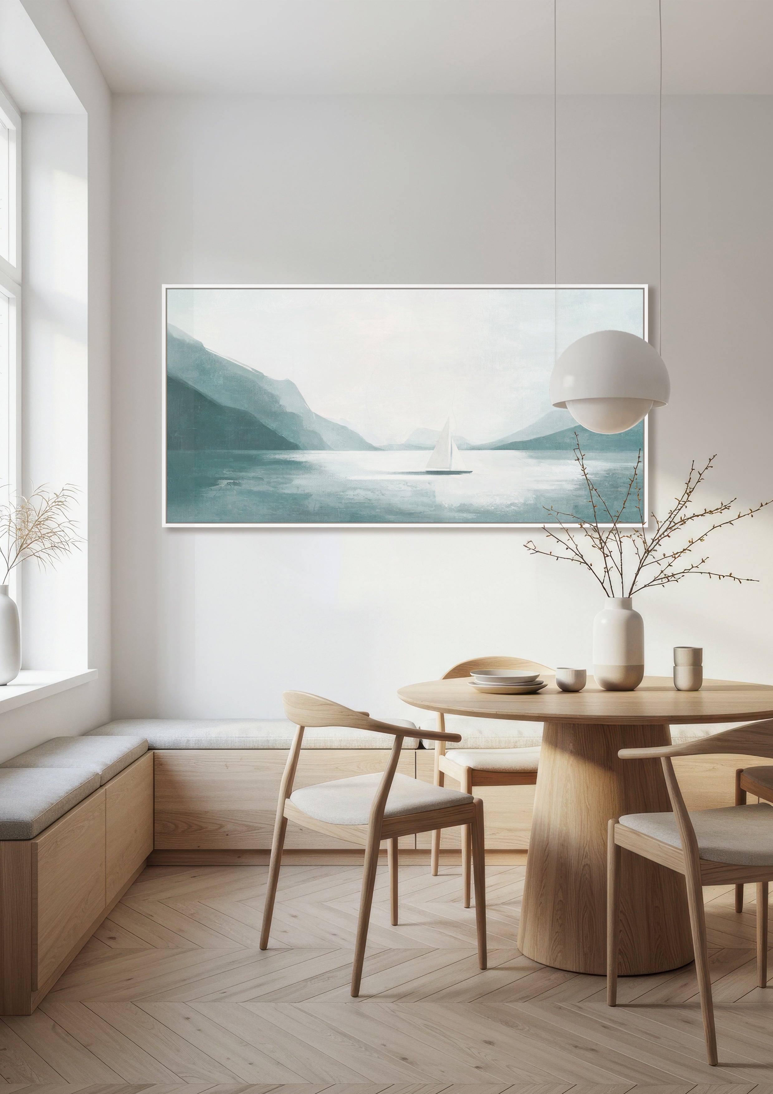 Alone Afloat Wall Art in Blue Drift - Hertex Haus - Hertex Haus