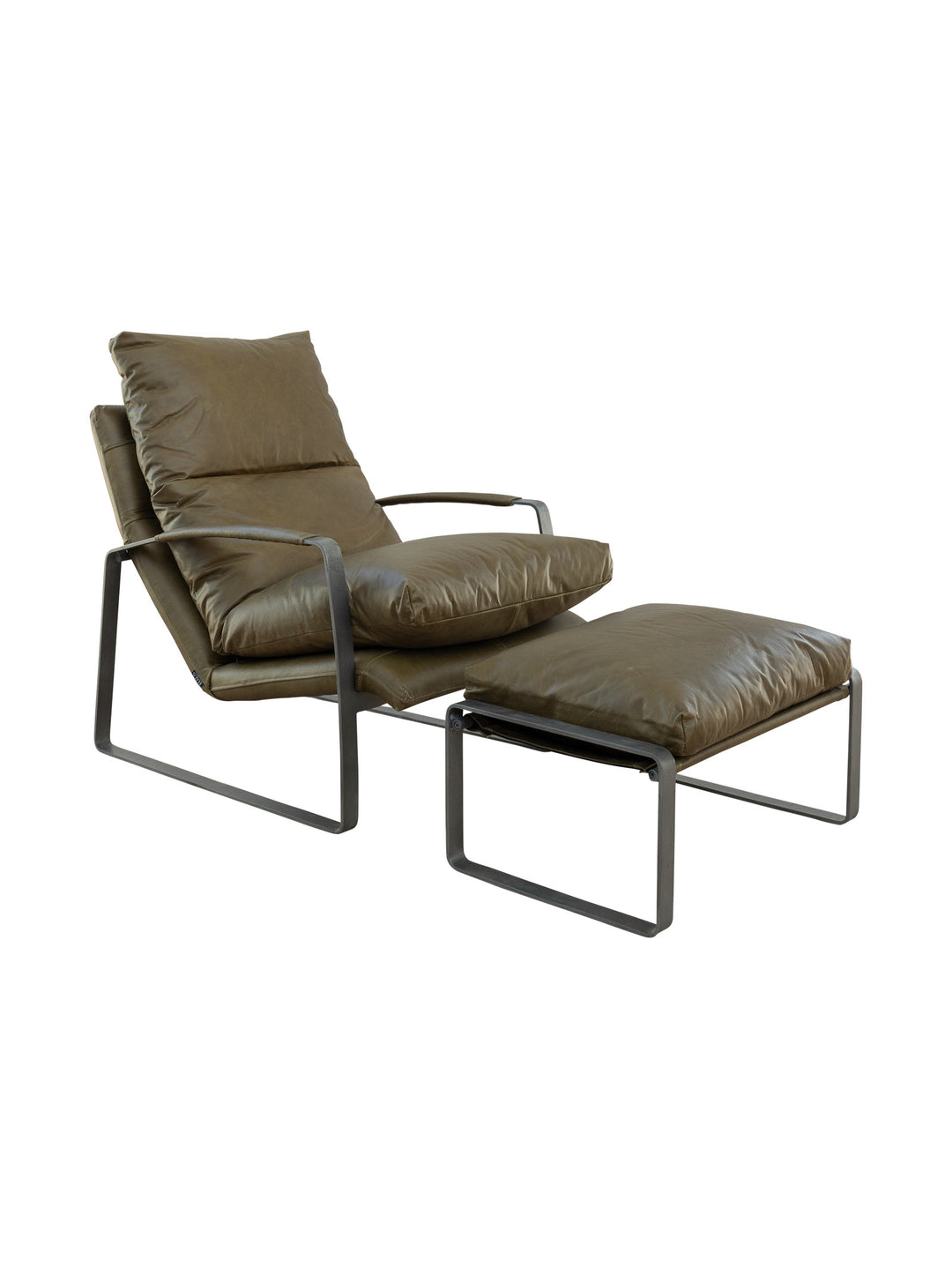 Ambassador Leather Chair Set in Evergreen