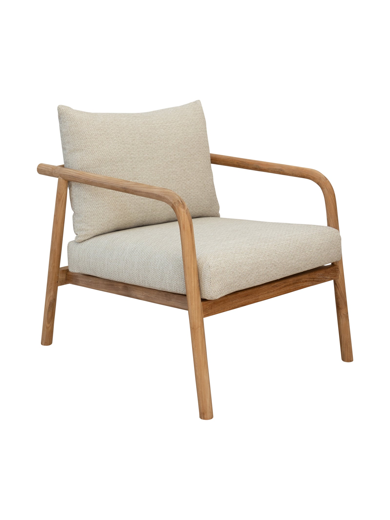 Anastasia Teak Occasional Chair in Balneario Drizzle - Hertex Haus