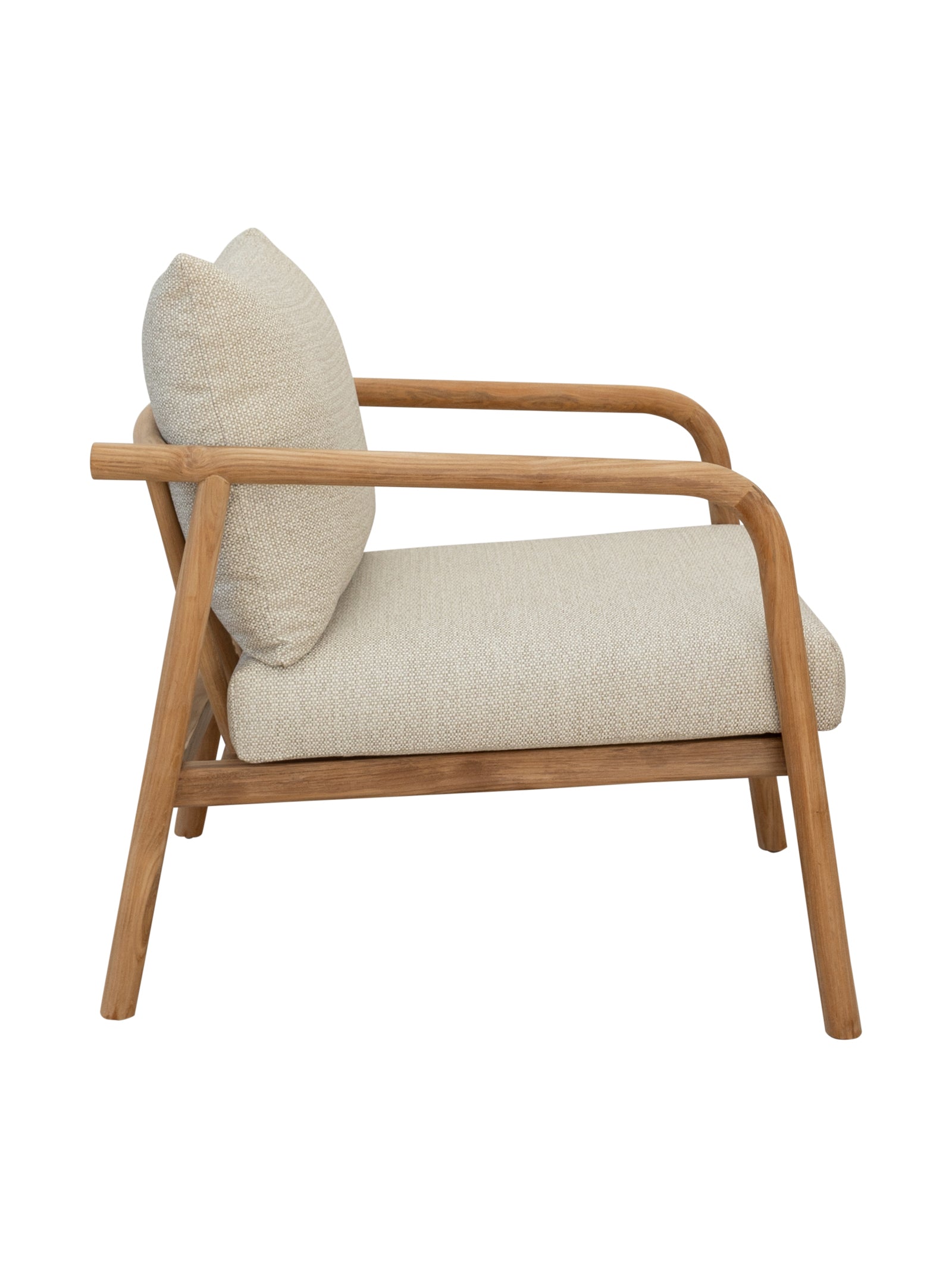 Anastasia Teak Occasional Chair in Balneario Drizzle - Hertex Haus