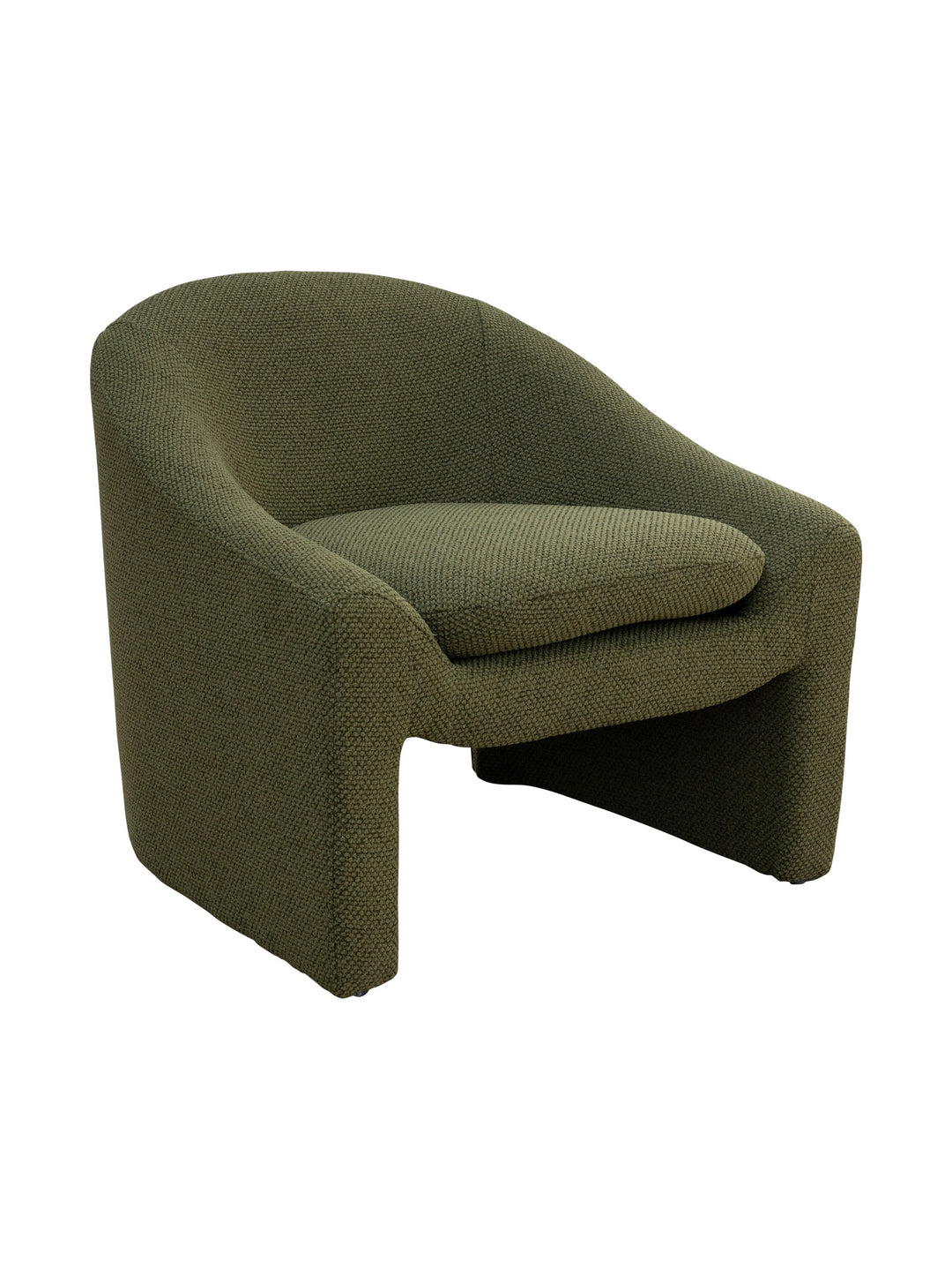 Dark green upholstered occasional chair