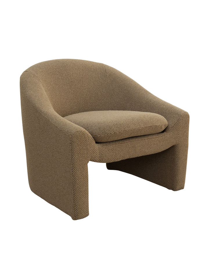 Burnt orange upholstered occasional chair