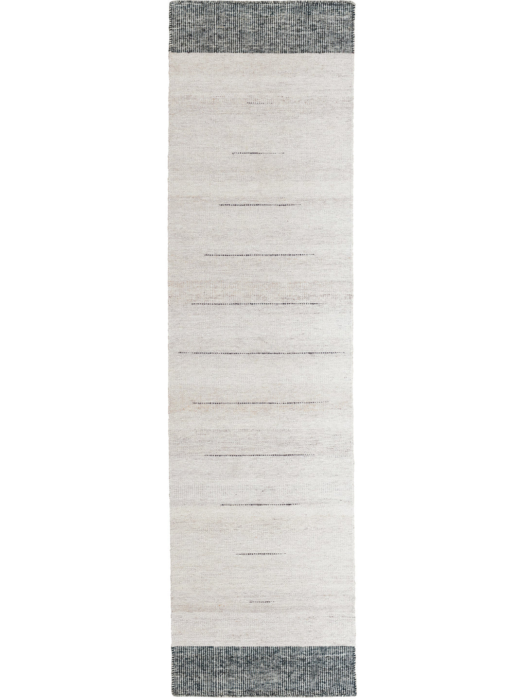 Rectangular runner rug with a two-tone design 