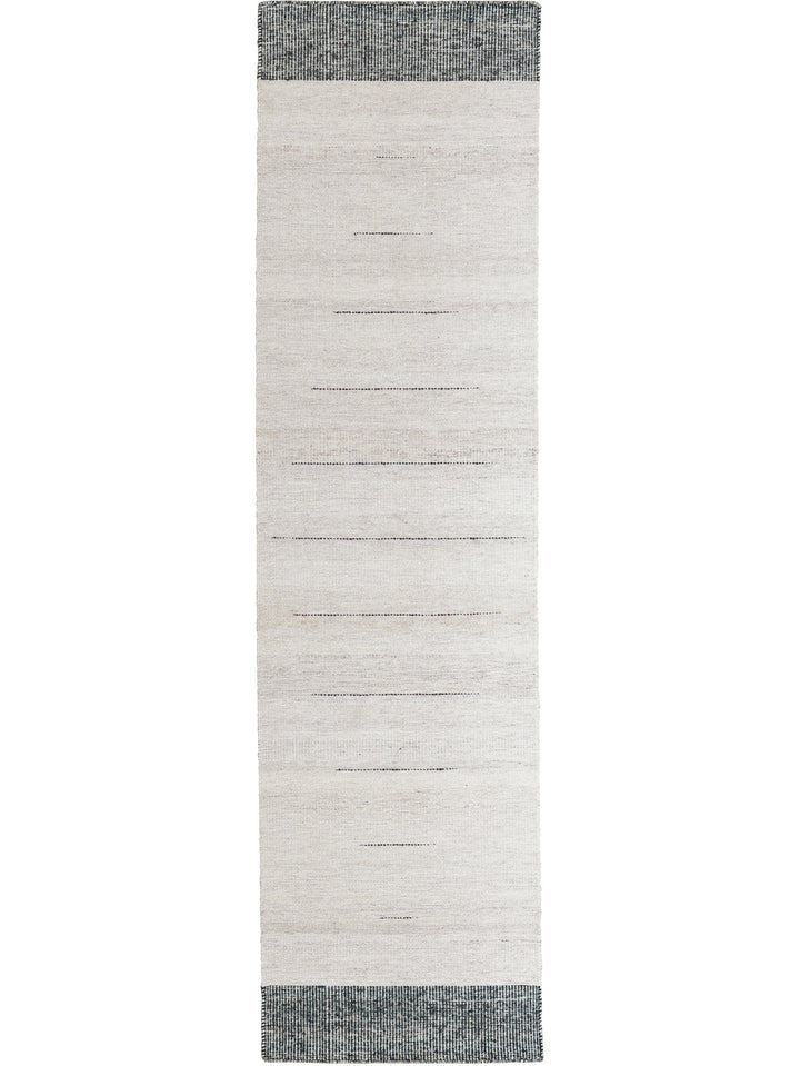 Rectangular runner rug with a two-tone design 