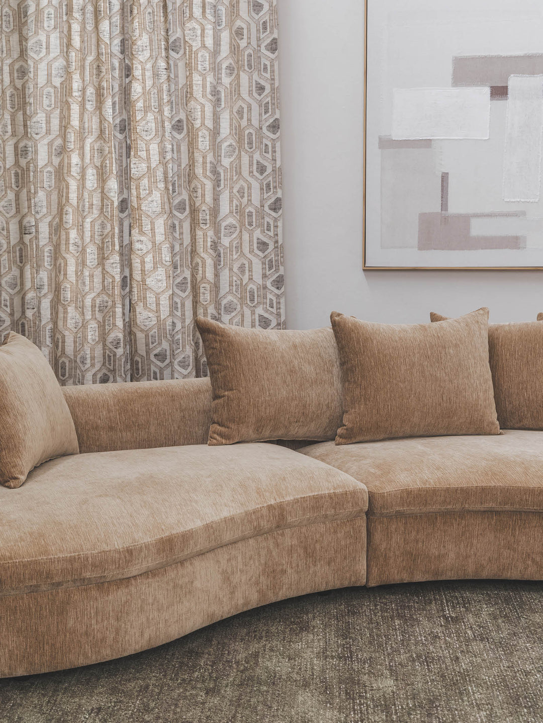 Baine 4-Seater Sofa in Wilwood Almond